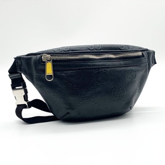 GUCCI Black Leather Fanny Pack - Picture 1 of 4